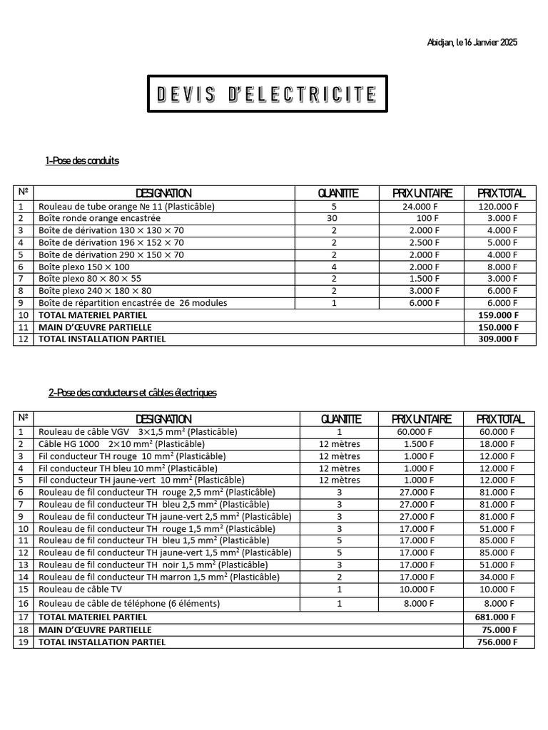 obtenez rapidement un devis &eacute;lectricit&eacute; personnalis&eacute; pour vos travaux ou installations &eacute;lectriques. comparez les tarifs, trouvez un &eacute;lectricien qualifi&eacute; et r&eacute;alisez vos projets en toute s&eacute;r&eacute;nit&eacute;.